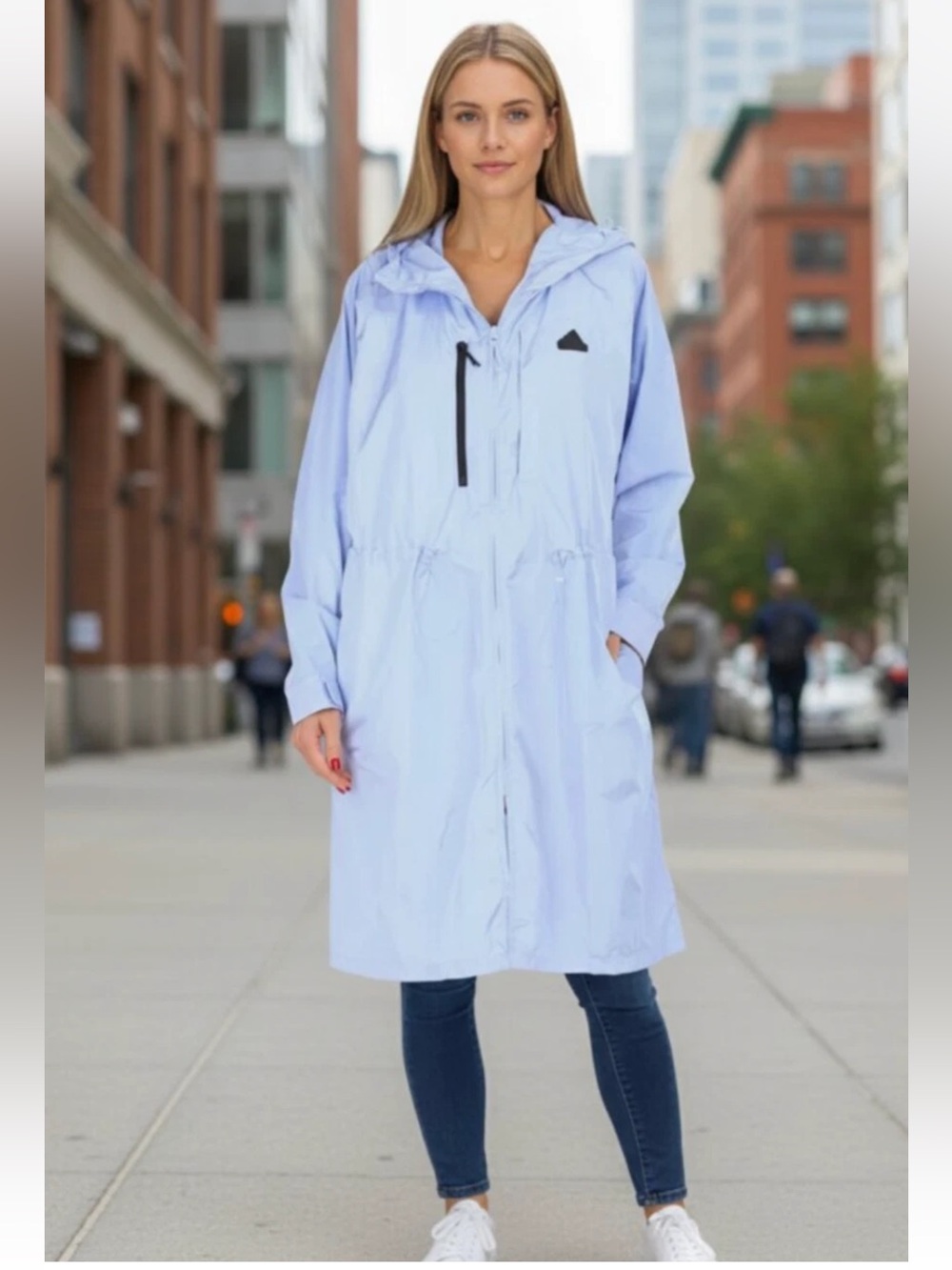 NWT Adidas Full zip City Escape Windbreaker Coat Hood Jacket Women's IC3435 M